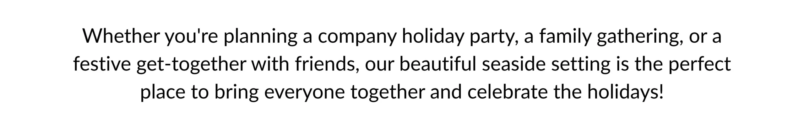 Website Holiday Party – Intro
